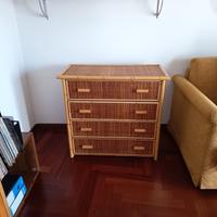 cassettiera in vimini