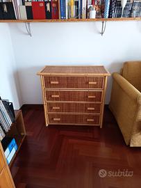 cassettiera in vimini