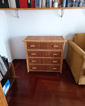 cassettiera in vimini