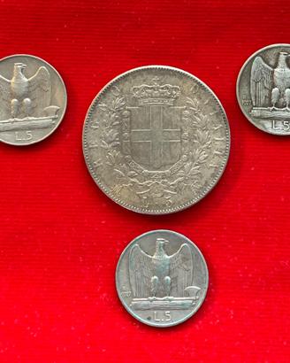 Monete in argento Regno D’ITALIA