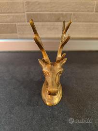 Cervo in ottone vintage 270g anni 60/70