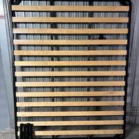 Rete matrimoniale 160x190 a doghe larghe con piedi