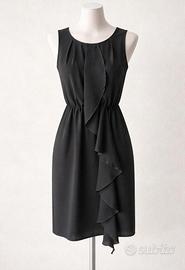 Abito smanicato con volant donna Motivi, tg S nero