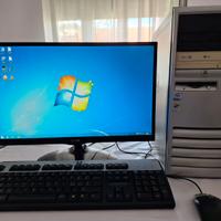 PC DESKTOP HP TASTIERA MOUSE MASTERIZZATORE LG DVD