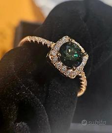 argento e pietra anello tg 18