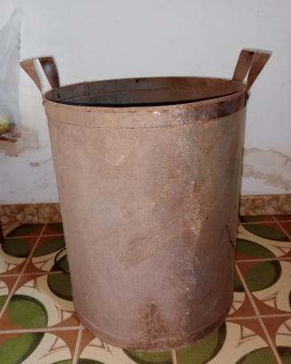 Antico Calderone in ferro zincato 