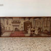 Arazzo fine anni 50 - scena d’interni ottocentesca