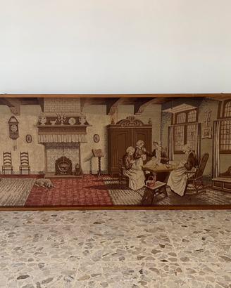 Arazzo fine anni 50 - scena d’interni ottocentesca