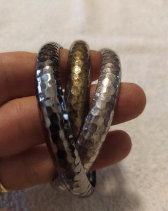 Braccialetti intrecciati tre colori 