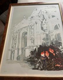 Ennio calabria quadro litografia