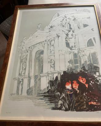 Ennio calabria quadro litografia