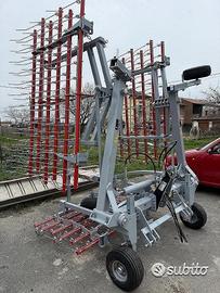 Strigliatore 6 metri idraulico con 4 ruote