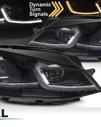 FARI ANTERIORI VW GOLF 7 13-17 LED RESTYLING LOOK 