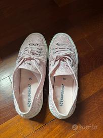 Scarpe Superga in pizzo rosa, tg. 39