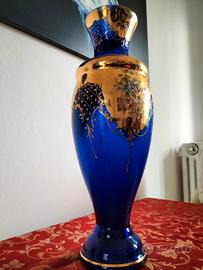Vaso Murano cm 44 class blù oro euro 30