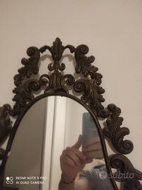 Porta ombrelli e specchio in ferrobattuto