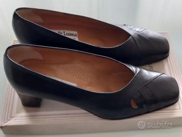 SCARPE Decolleté NERE  IN PELLE donna n°37