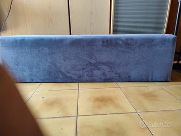 pouf velluto blu