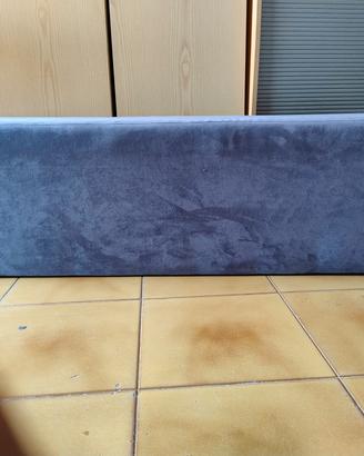 pouf velluto blu