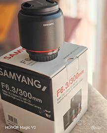 Teleobiettivo catadiottrico Samyang 300mm.x m.4/3