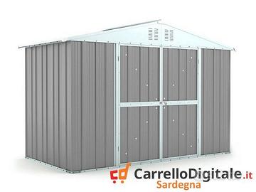 Box giardino lamiera zincata 327x155 grigio chiaro