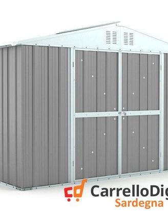 Box giardino lamiera zincata 327x155 grigio chiaro