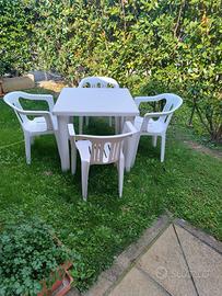 Tavolo da giardino con 4 sedie SCAB