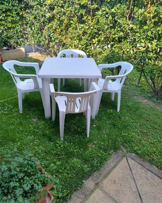 Tavolo da giardino con 4 sedie SCAB