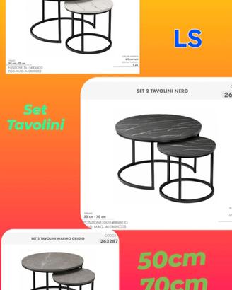 set tavolini 