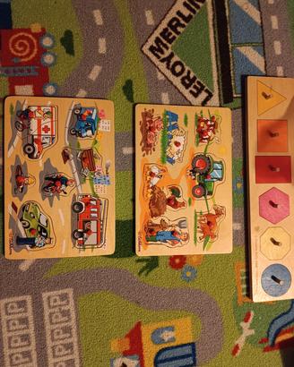 giochi incastro in legno per bambini