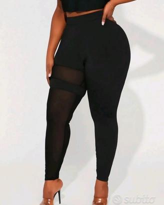 leggings shein taglie forti curvy vita alta