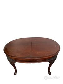 Tavolo dell’800 antico ovale in legno massello