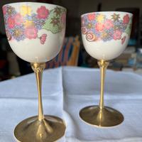 Coppia calici in porcellana giapponese