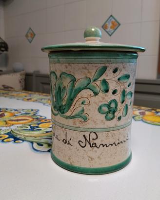 Biscottiera in ceramica Deruta 