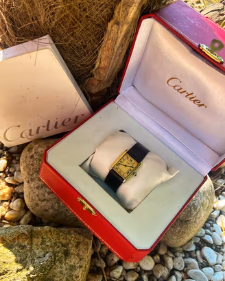 Orologio Cartier tank vermeil LM carica manuale