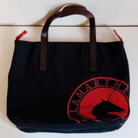 Originale LAMARTHE, borsa in pelle e tessuto