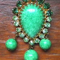 Spilla pendente con pietre dure anni '60