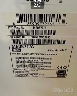 Mac 2013 funziona perfettamente praticamente nuovo