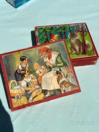 Gioco vintage per bambini Puzzle a cubi in legno