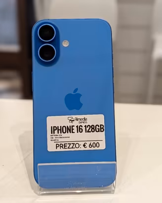 iPhone 16 128GB blu usato garanzia 