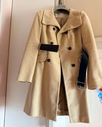 Cappotto beige con cintura