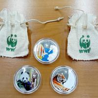 3 MONETE WWF FAUNA DA SALVARE:PANDA-TIGRE-REEFE