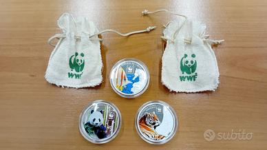 3 MONETE WWF FAUNA DA SALVARE:PANDA-TIGRE-REEFE