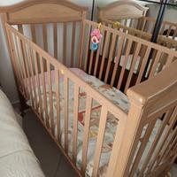 Lettino/culla e fasciatoio coordinati