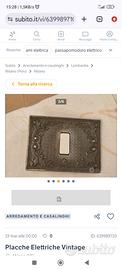 Due placche vintage con interruttore luce singolo