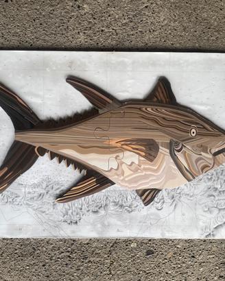 Tuna Wood Art - Quadro Pesce in Legno 81x44cm