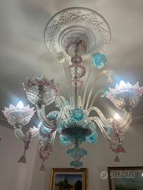 Coppia Lampadari in vetro di Murano