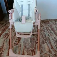 Seggiolone pappa Peg Perego follow me rosa e oro