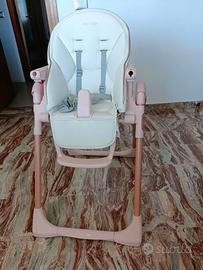 Seggiolone pappa Peg Perego follow me rosa e oro