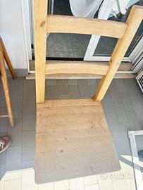 🪑 Set 5 sedie in legno robuste